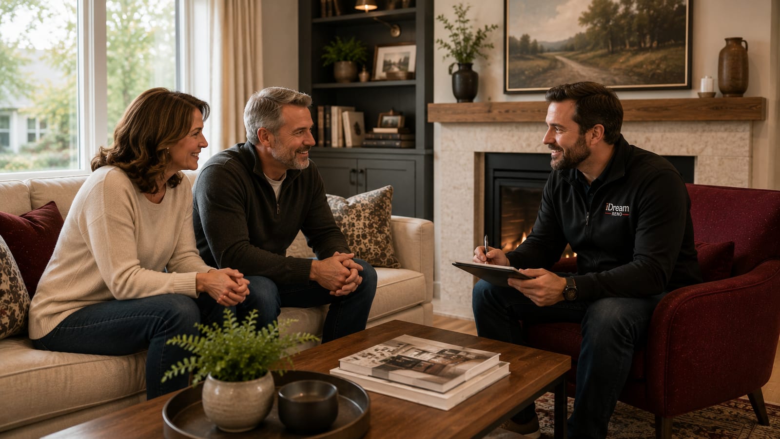 A renovation consultation taking place in a client's home