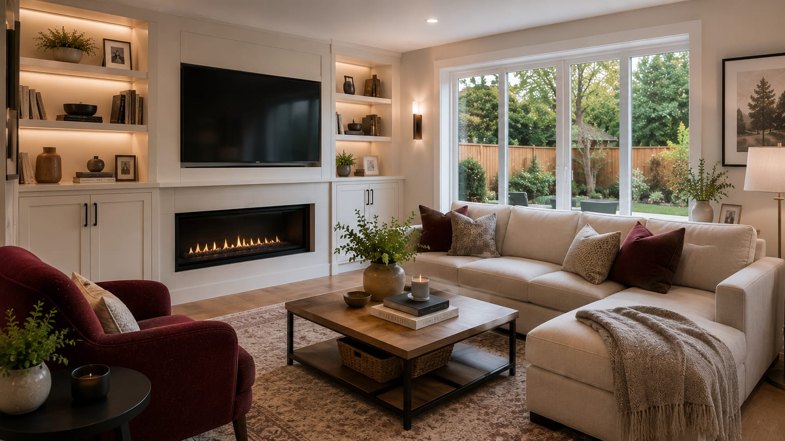 Renovated interior finished on schedule and on budget